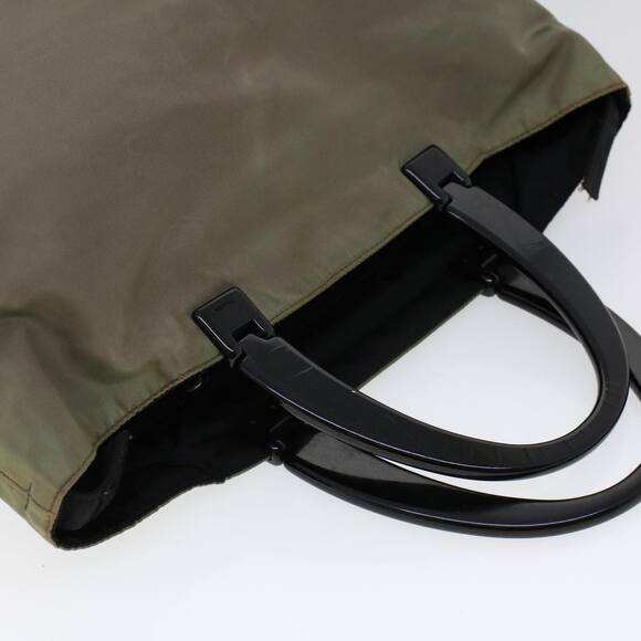 PRADA Hand Bag Nylon Khaki - Picture 6 of 9